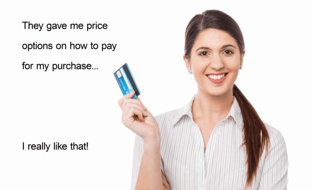 Payment Solutions And Price options I really like