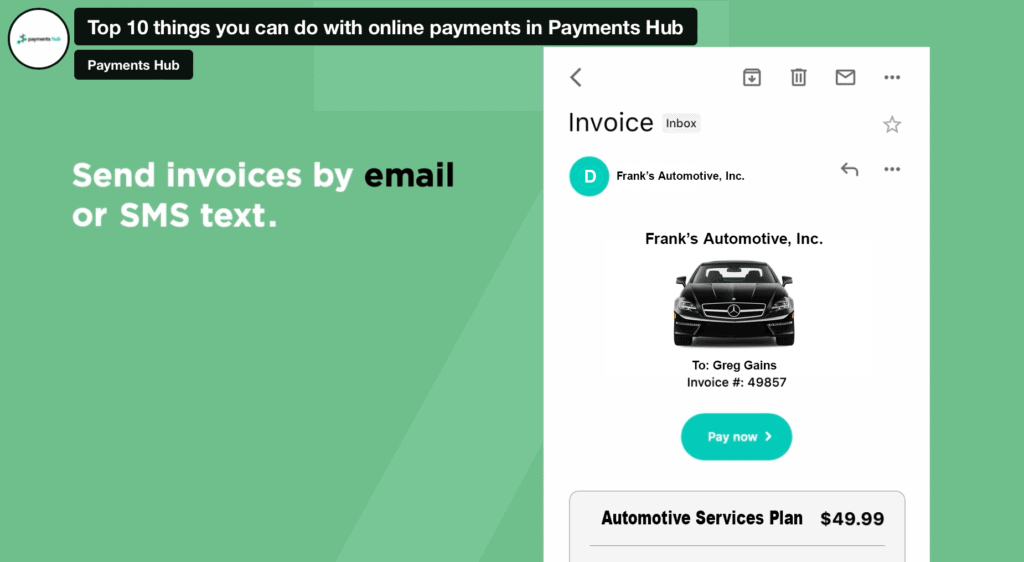 Send Invoices Automotive SmartPay Payment Repair Processing