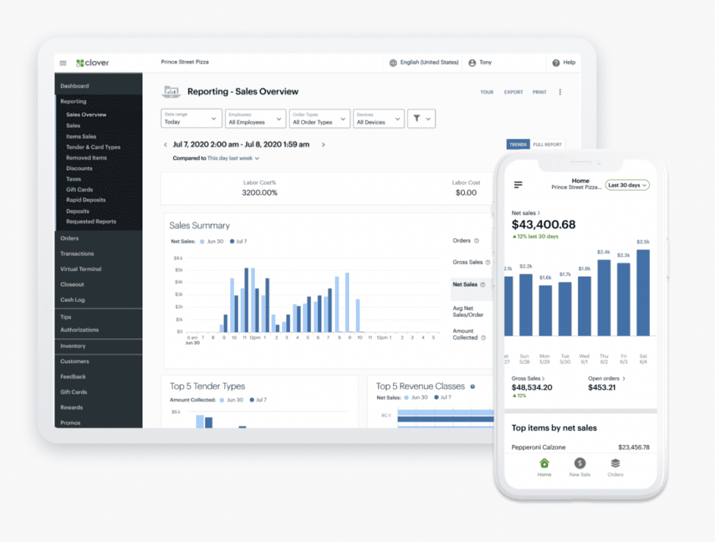 Clover Food Truck Reporting Dashboard