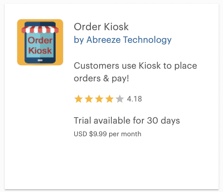 Order Kiosk