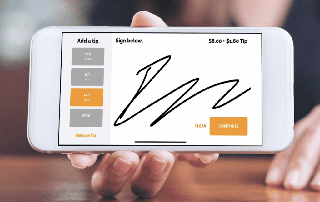 PayAnywhere Adding Tips Mobile Smart Terminal