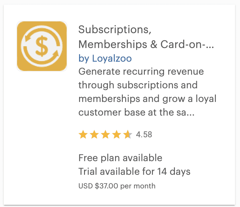 Subscriptions, Memberships