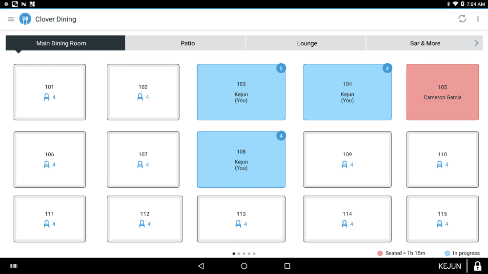 Create your floor plan Clover POS Restaurant Salt Lake City Utah