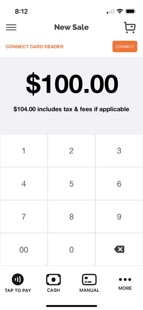PayAnywhere Tap To Pay On iPhone Sale Amount Screen