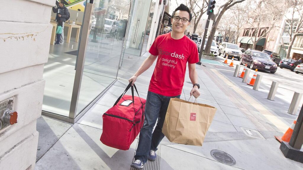 Now introducing DoorDash delivery from Order with Google Person Making Delivery