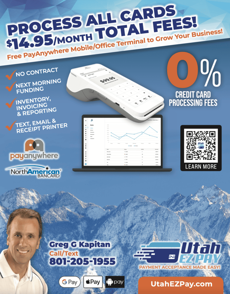 Utah EZ Pay $14.95 A Month Process All Credit Cards Salt Lake City