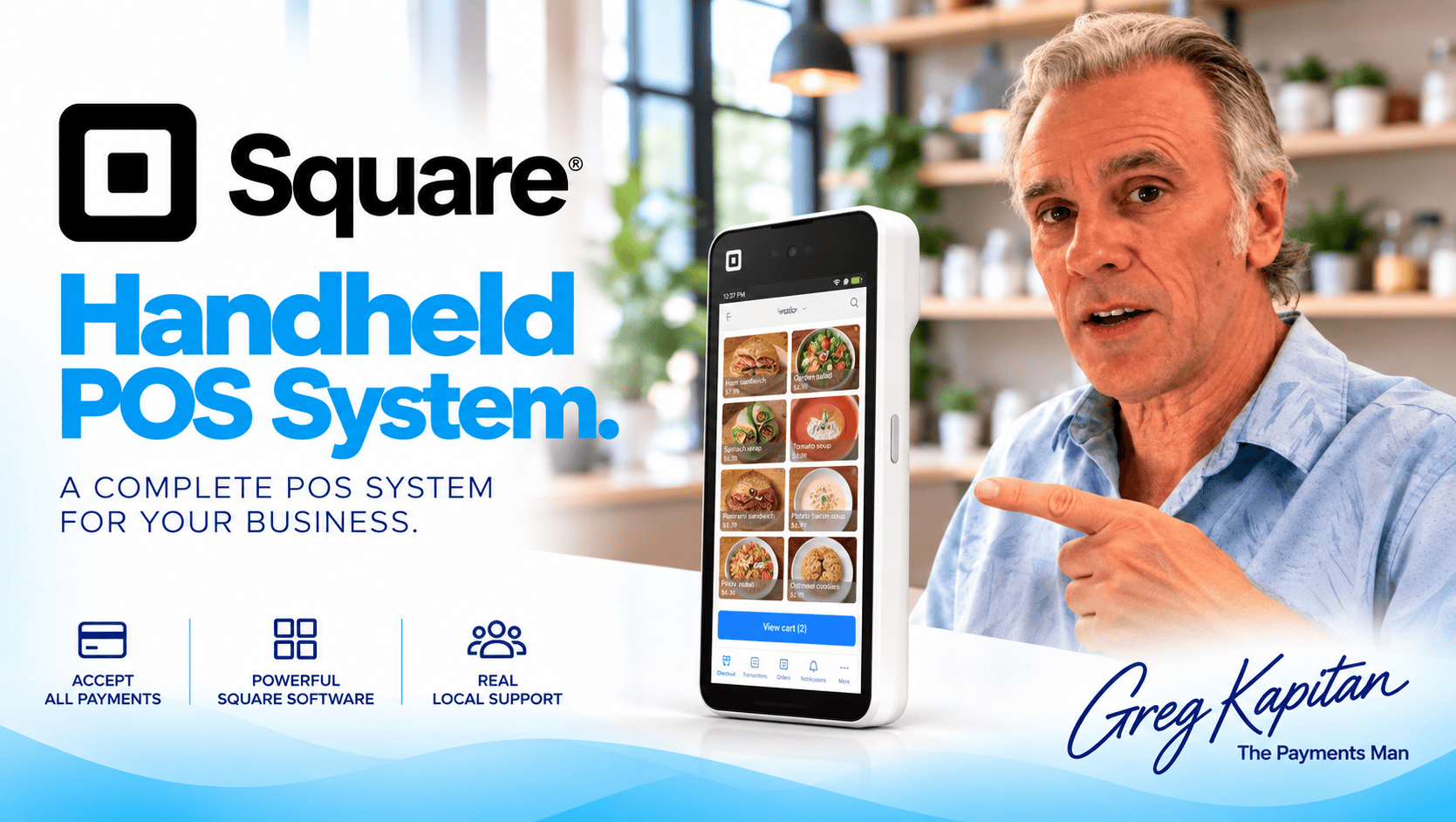 Image of a Square Handheld POS System Salt Lake City Utah