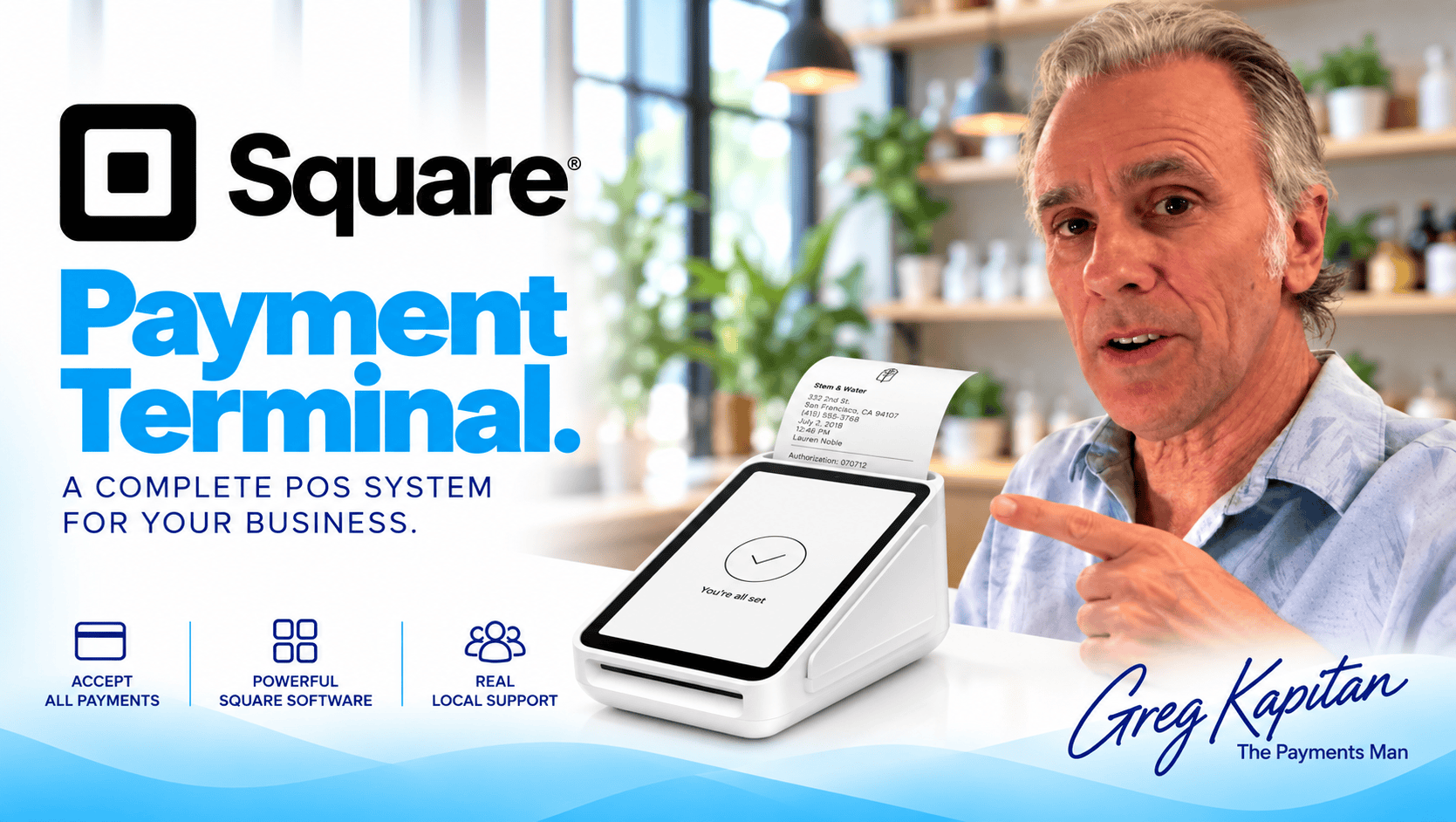 Image of a Square Payment Terminal for Utah Businesses