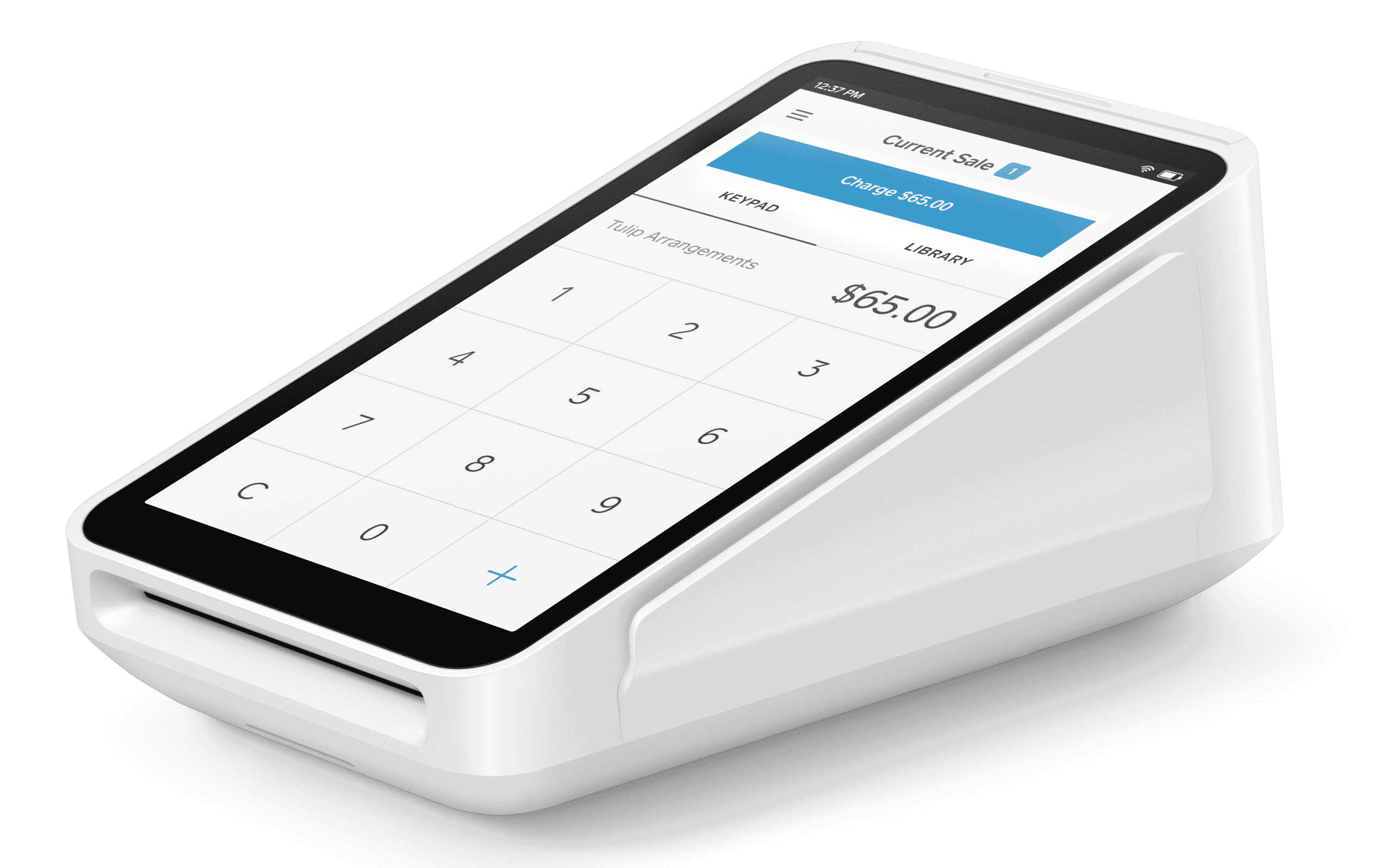 Image of a square point of sale terminal from Utah EZ Pay