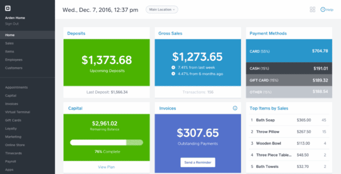 Square Dashboard