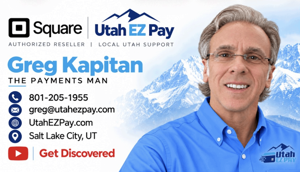Image of Utah EZ Pay Business Card Greg Kapitan Front